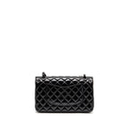 Chanel Medium Classic Double Flap Bag Patent SO Black