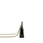 Chanel Mini Kelly Shopping TOTE Bag Calfskin Black GHW (Microchip)
