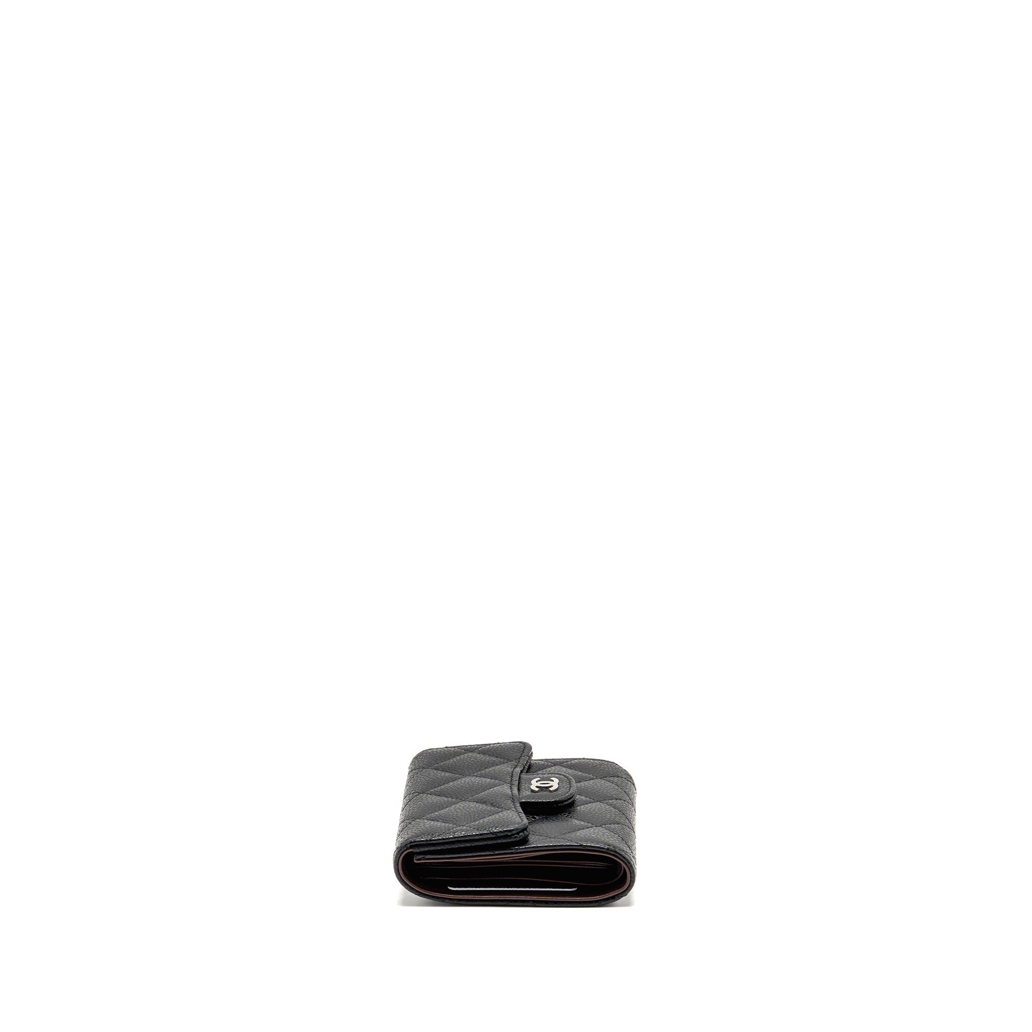 Chanel Small Classic Flap Wallet Caviar Black SHW