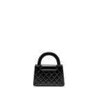 Chanel Mini Kelly Shopping TOTE Bag Calfskin Black GHW (Microchip)