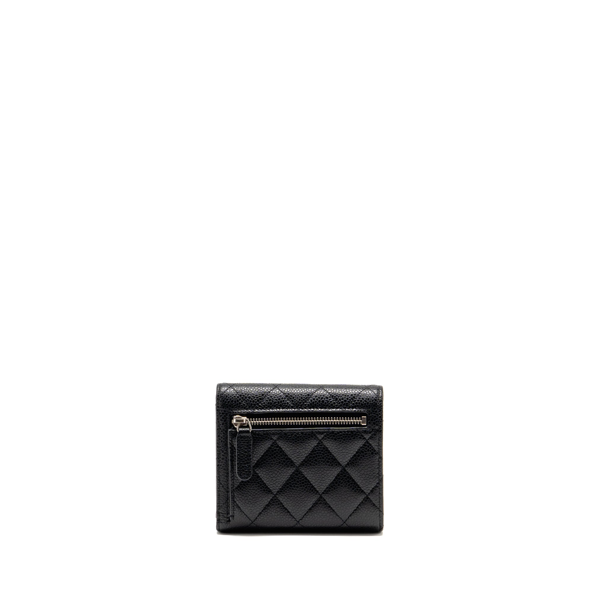 Chanel Small Classic Flap Wallet Caviar Black SHW