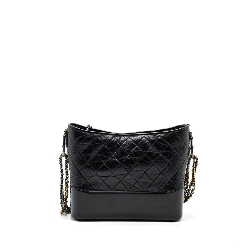 CHANEL GABRIELLE HOBO BAG CALFSKIN BLACK MULTICOLOUR HARDWARE