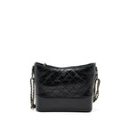 CHANEL GABRIELLE HOBO BAG CALFSKIN BLACK MULTICOLOUR HARDWARE