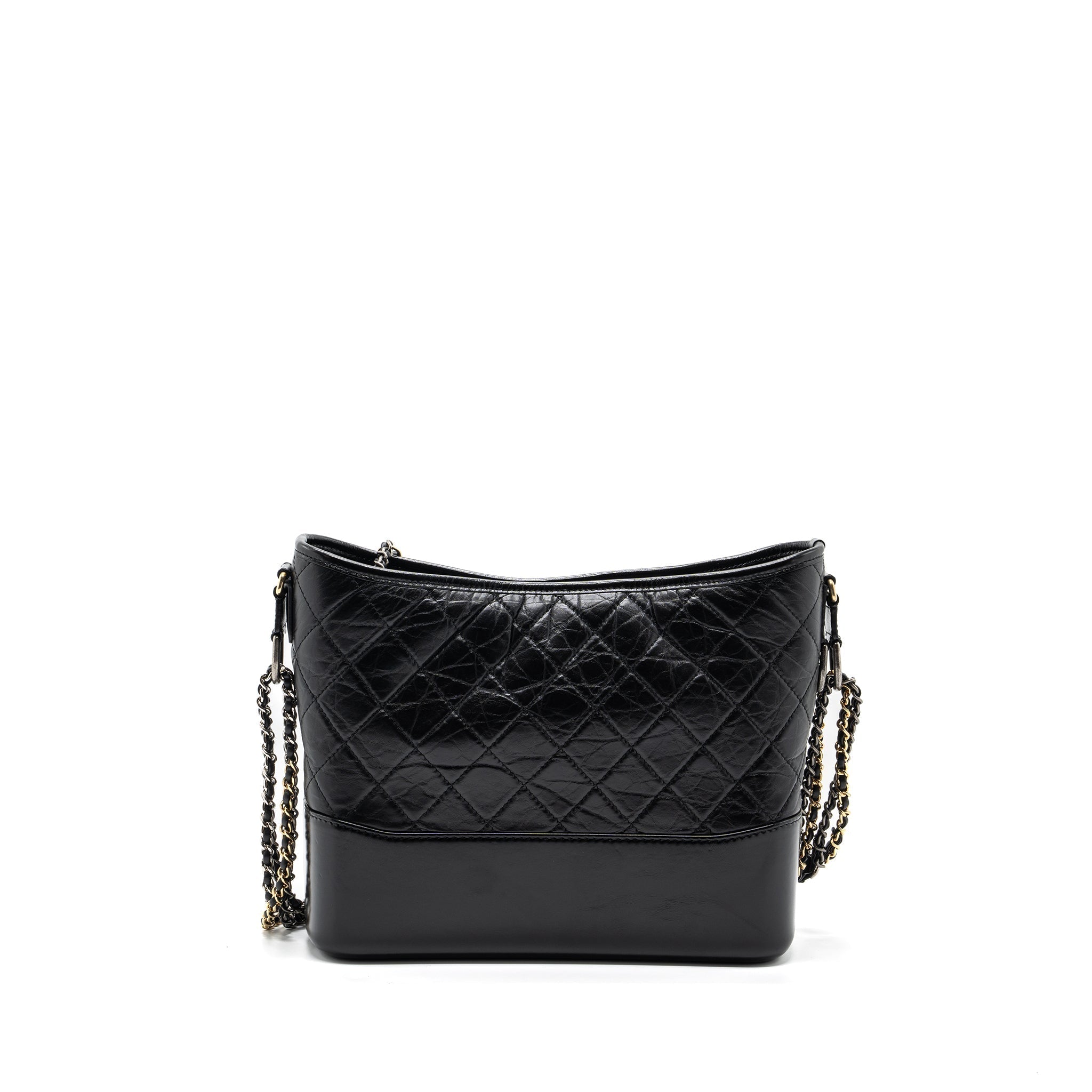 CHANEL GABRIELLE HOBO BAG CALFSKIN BLACK MULTICOLOUR HARDWARE