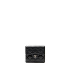 Chanel Small Classic Flap Wallet Caviar Black SHW