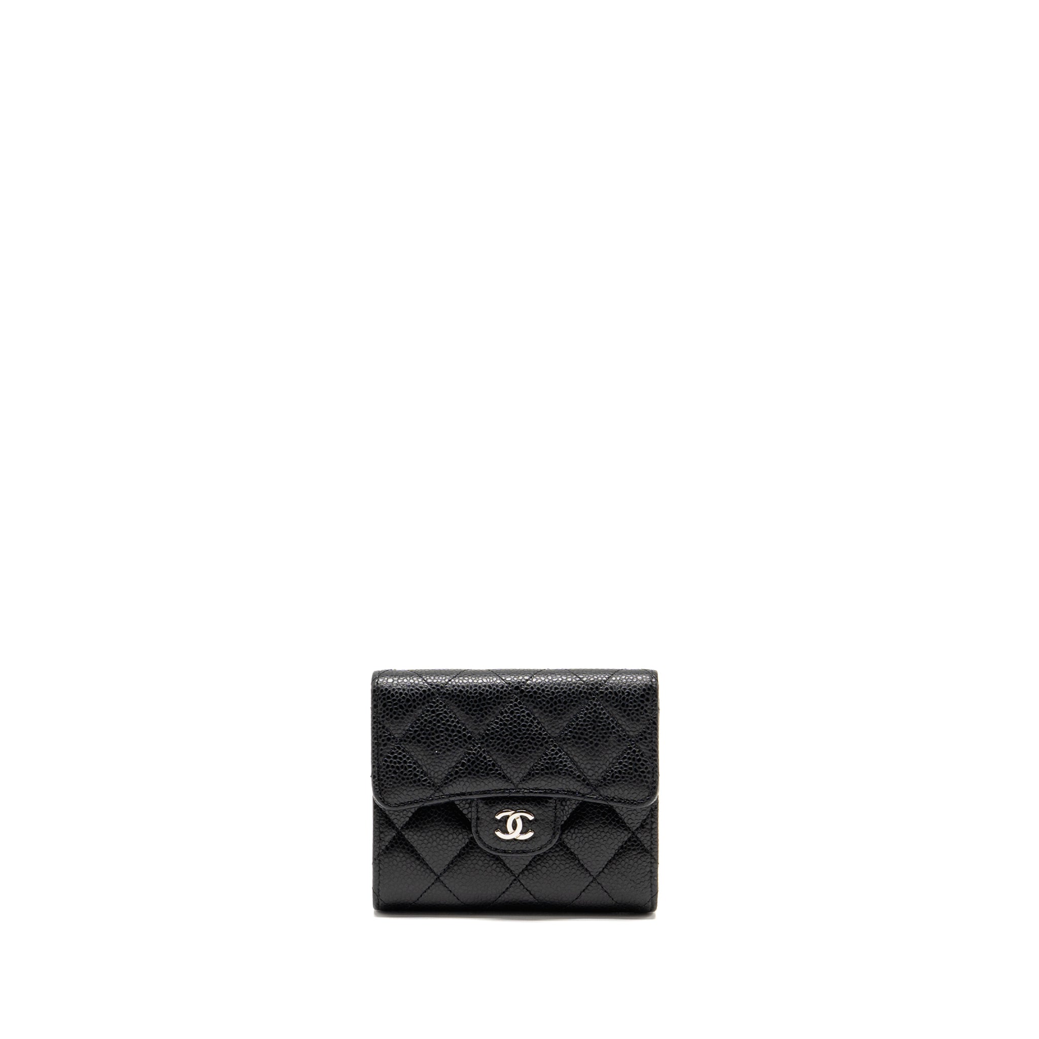 Chanel Small Classic Flap Wallet Caviar Black SHW