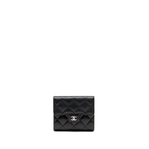 Chanel Small Classic Flap Wallet Caviar Black SHW
