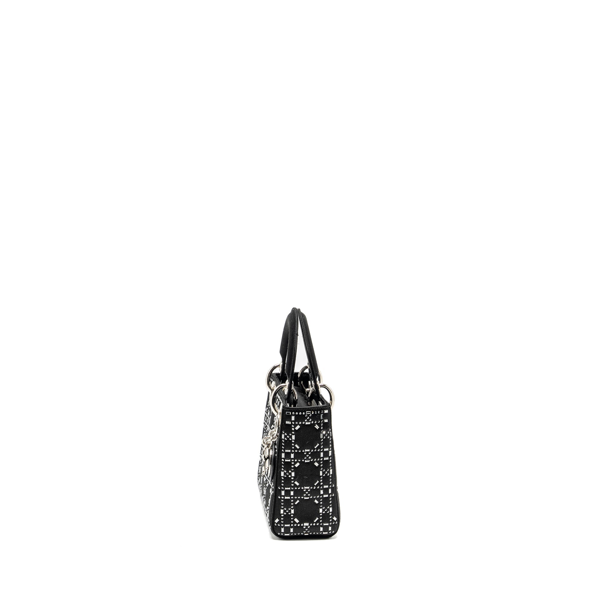 Dior Mini Lady Dior Stain Crystal Black SHW
