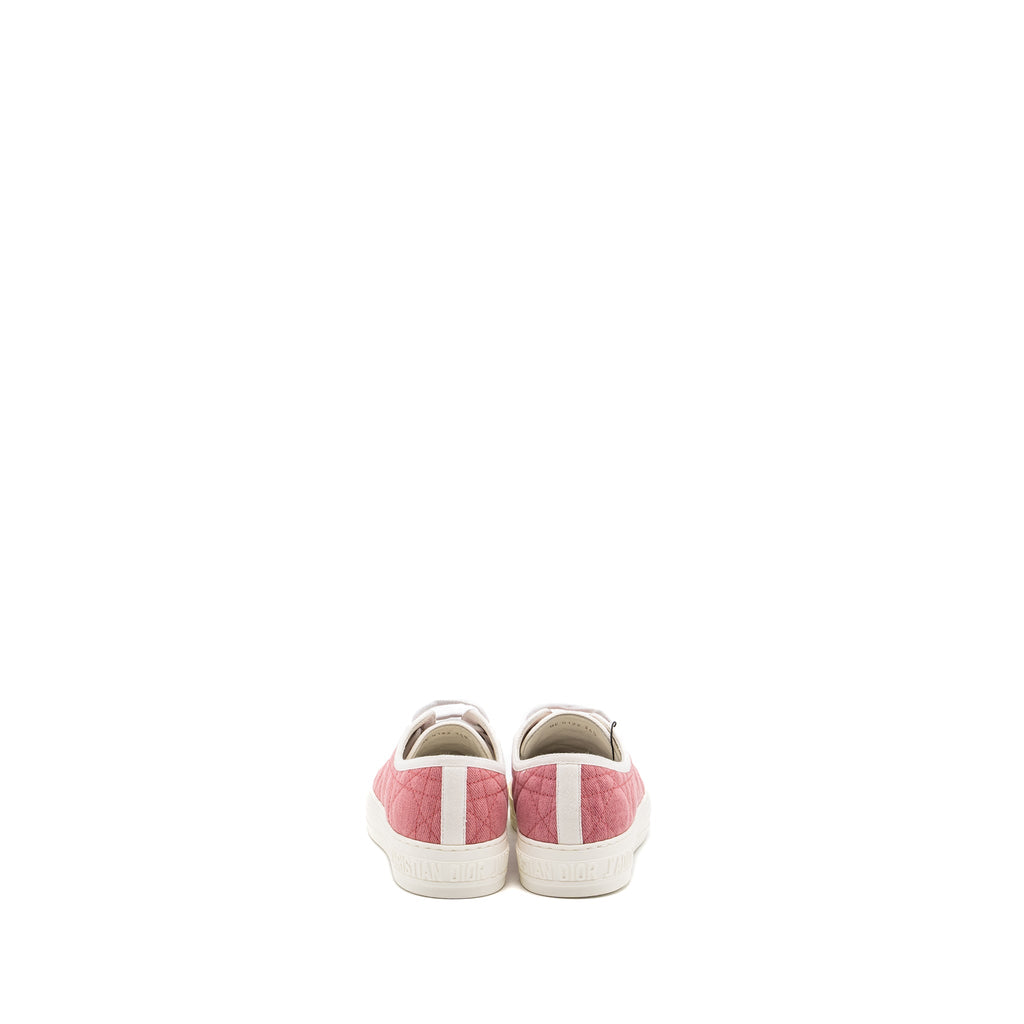 Dior Size 36.5 Walk N Dior Sneaker Cannage Quilted Taffy Pink