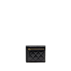 Chanel Small Classic Compact Wallet Lambskin Black LGHW (Microchip)