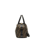 Fendi Vintage handle bowling bag canvas brown GHW