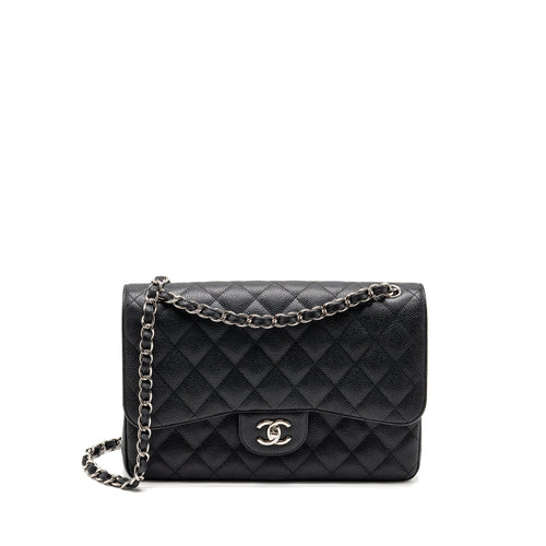 Chanel Jumbo Classic Double Flap BAG Caviar Black SHW