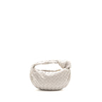 Bottega Veneta Mini Jodie Lambskin White GHW