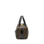 Fendi Vintage handle bowling bag canvas brown GHW
