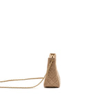 Chanel Pearl Crush hobo bag lambskin beige GHW (microchip)