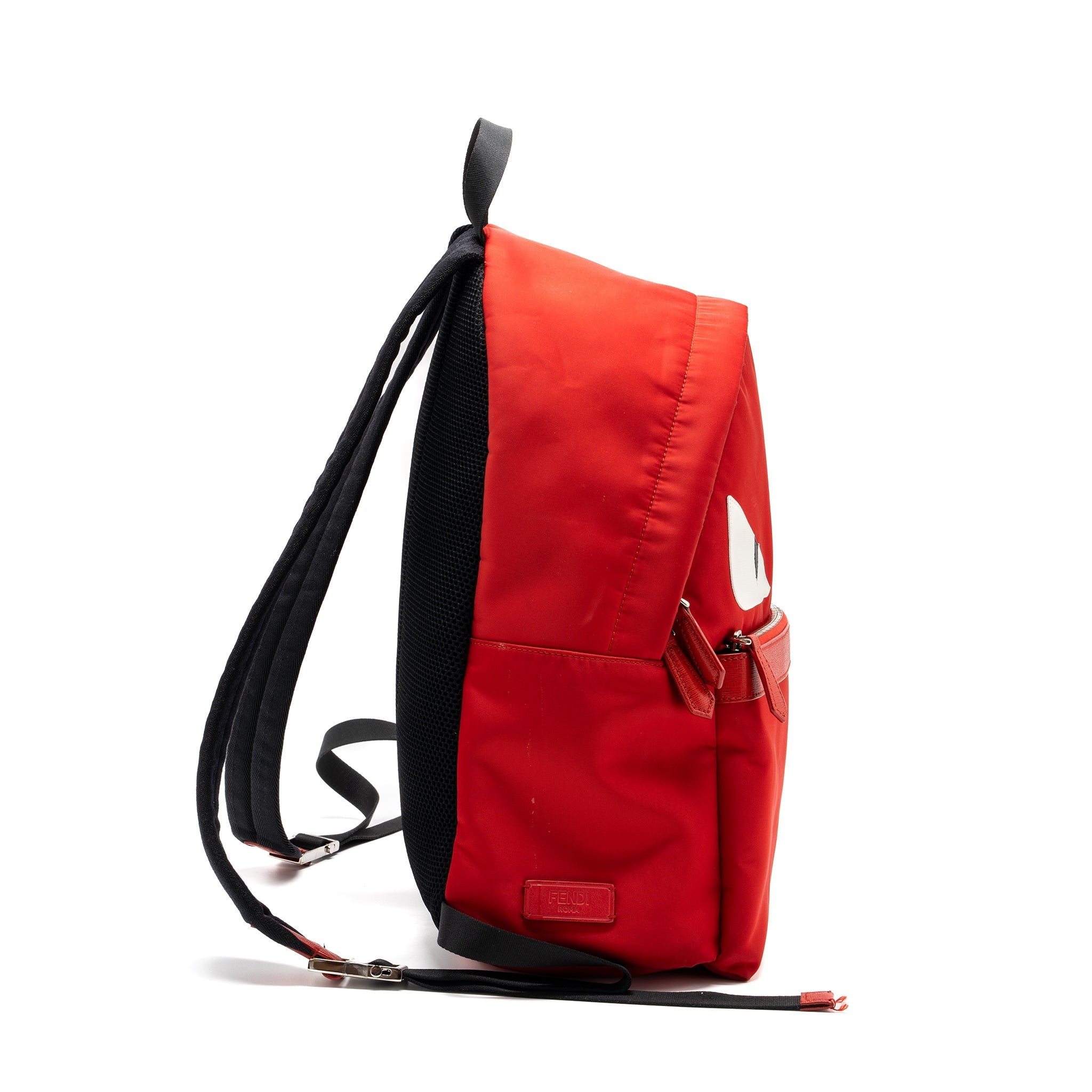 Fendi monster backpack nylon red SHW
