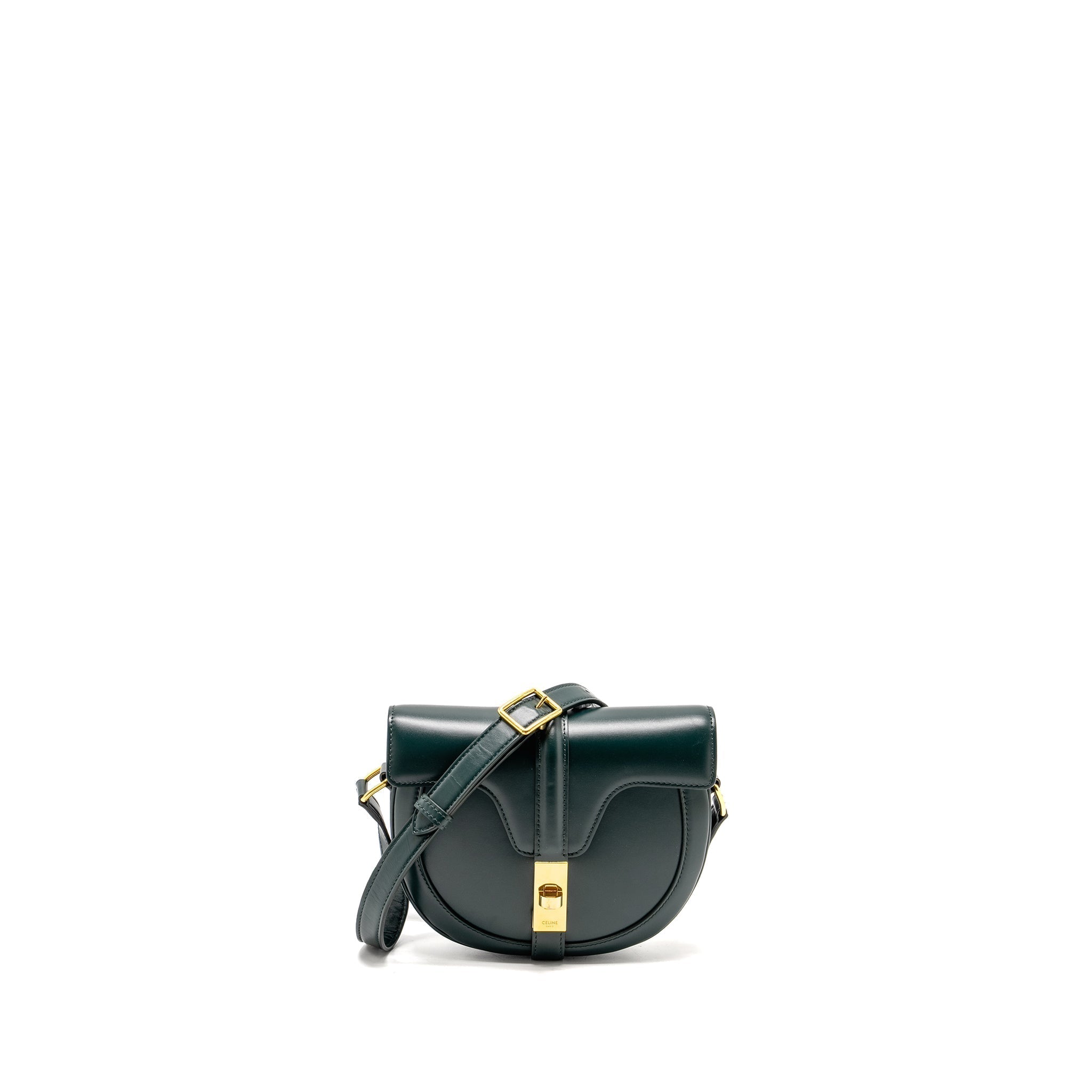 Celine Small Besace Bag Calfskin Dark Green