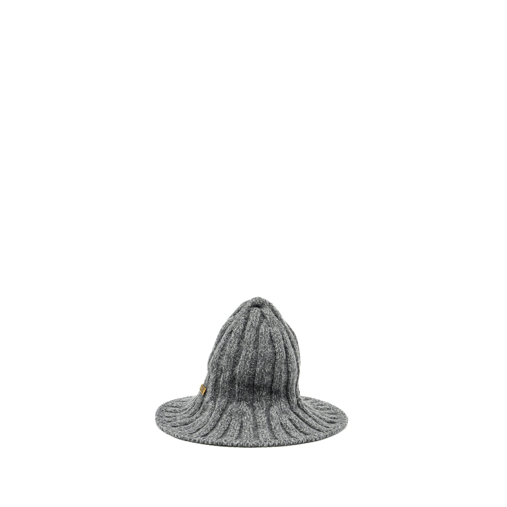 Dior Letter Logo Wire-Brimmed Beanie Wool Grey
