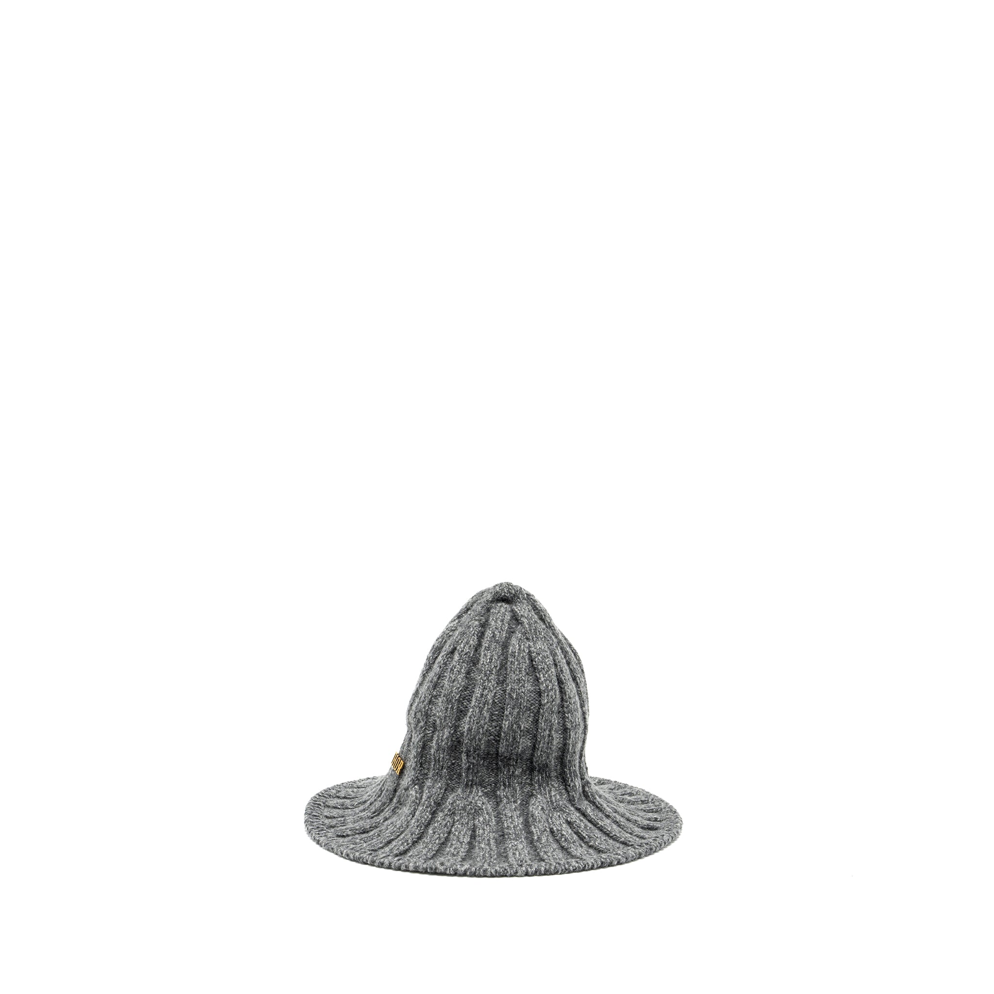 Dior Letter Logo Wire-Brimmed Beanie Wool Grey