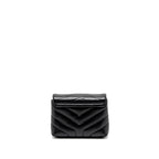 Saint Laurent LouLou Toy Strap Bag Calfskin Black SHW