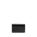 Chanel Classic Flap Wallet Caviar Black SHW (Microchip)