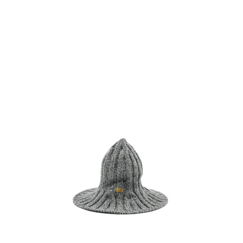 Dior Letter Logo Wire-Brimmed Beanie Wool Grey