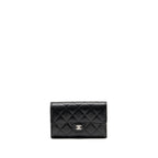 Chanel Classic Flap Wallet Caviar Black SHW (Microchip)