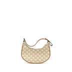 Celine AVA Bag Triomphe Canvas/ Calfskin White / Brown