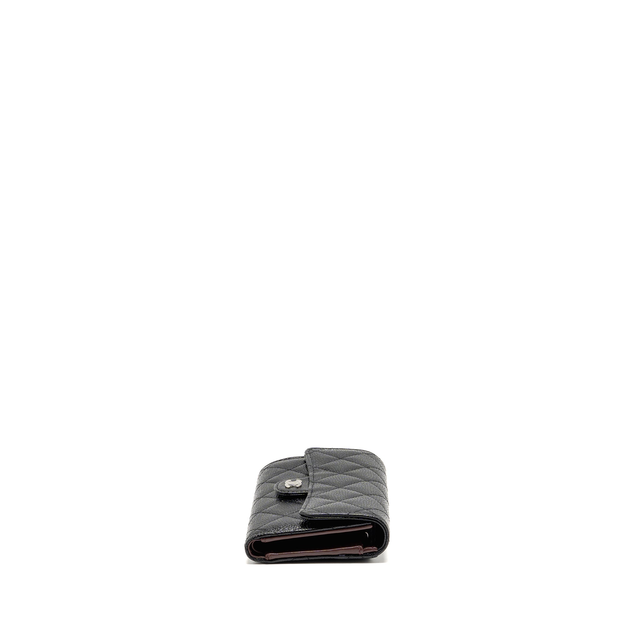 Chanel Classic Flap Wallet Caviar Black SHW (Microchip)