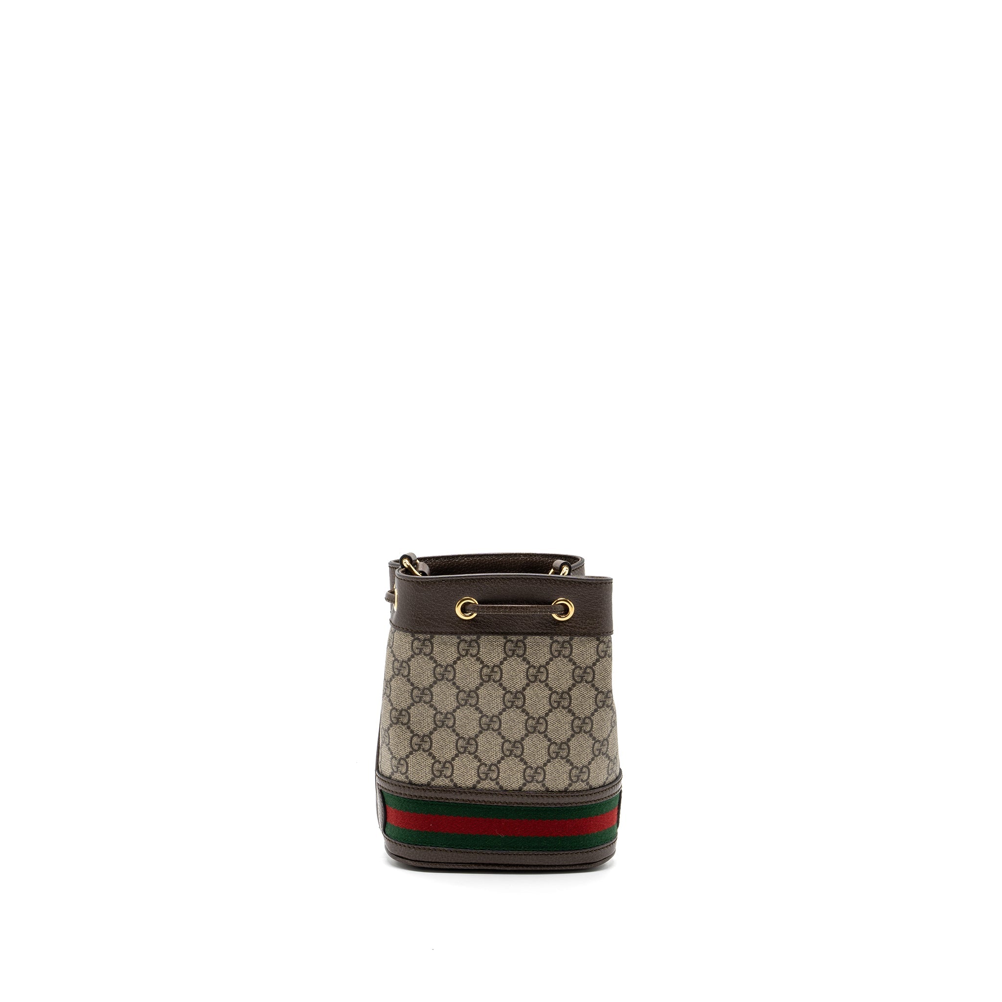 Gucci Ophidia Mini GG Bucket Bag Beige / Ebony GG Supreme Canvas GHW