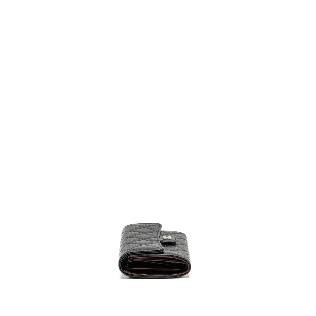 Chanel Classic Flap Wallet Caviar Black SHW (Microchip)