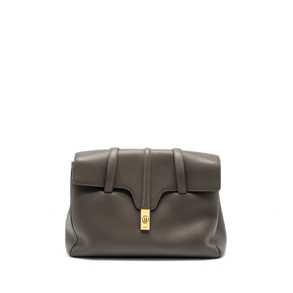 Celine Medium Soft 16 Bag Grained Calfskin grey