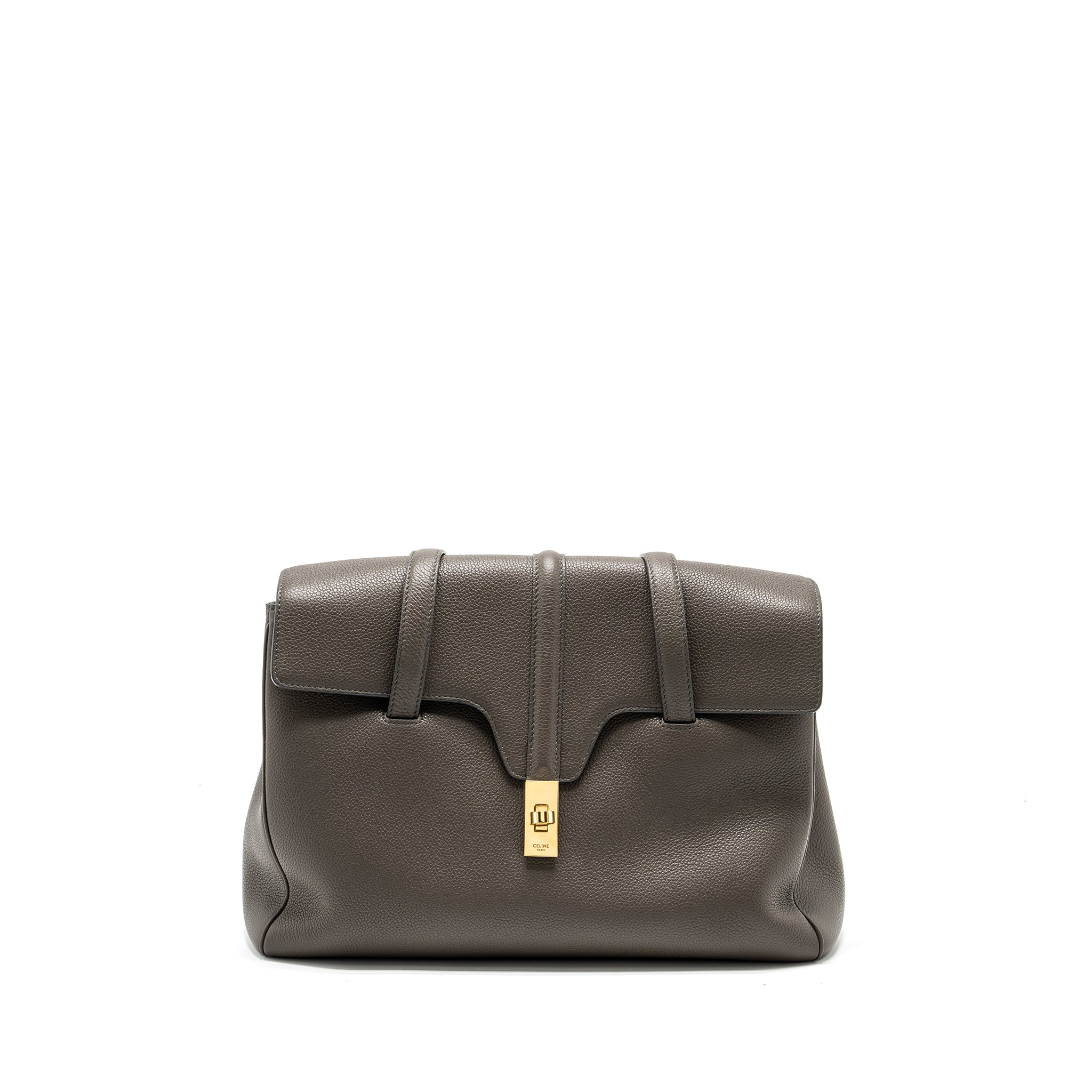 Celine Medium Soft 16 Bag Grained Calfskin grey