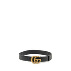 Gucci Size 85 4cm Wide GG Marmont Leather Belt GHW