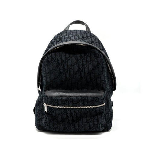 Dior Rider Backpack Black Dior Oblique Jacquard SHW