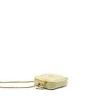 Chanel 20a Diamond Shape Crossbody Bag Quilted Lambskin Light Green GHW