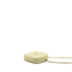 Chanel 20a Diamond Shape Crossbody Bag Quilted Lambskin Light Green GHW