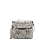 Dior Diorcamp Messenger Bag Oblique Embroidery Light Grey SHW