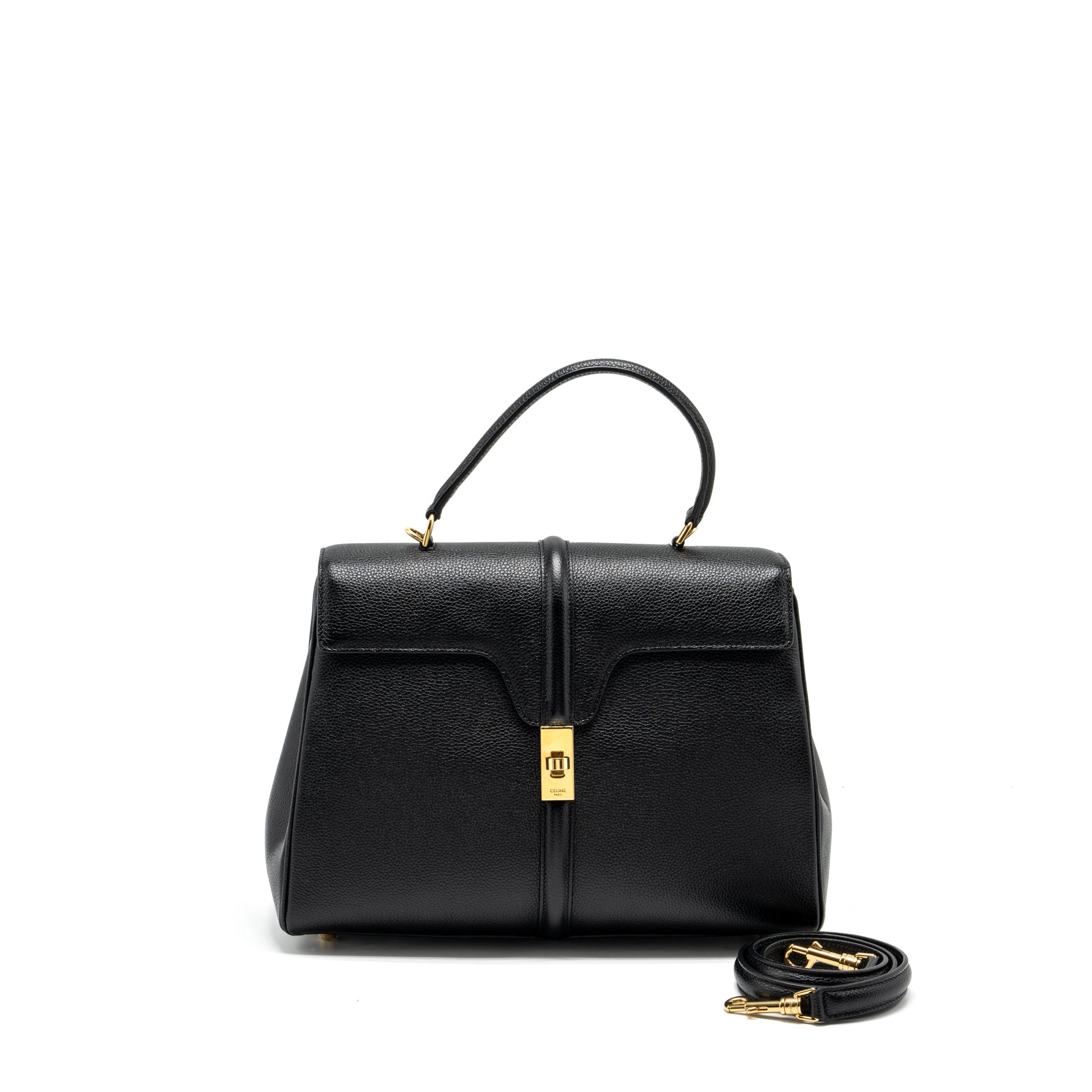 Celine 16 Bag Grained Calfskin Black