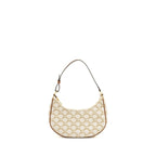 Celine Ava Bag Triomphe Canvas/Calfskin White/Brown