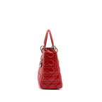 Dior Medium lady dior lambskin red SHW