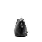 Fendi doctom chain shoulder bag leather black SHW