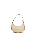 Celine Ava Bag Triomphe Canvas/Calfskin White/Brown