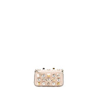 Fendi Mini Flap Clutch with Chain Lambskin Light Pink SHW