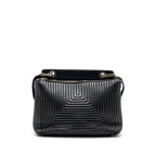 Fendi doctom chain shoulder bag leather black SHW