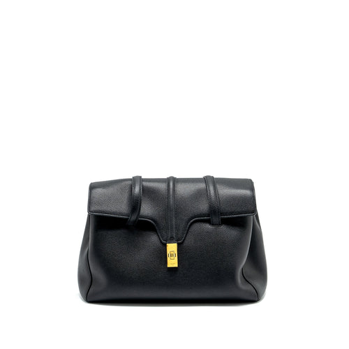 Celine Medium Soft 16 Bag Grained Calfskin Black