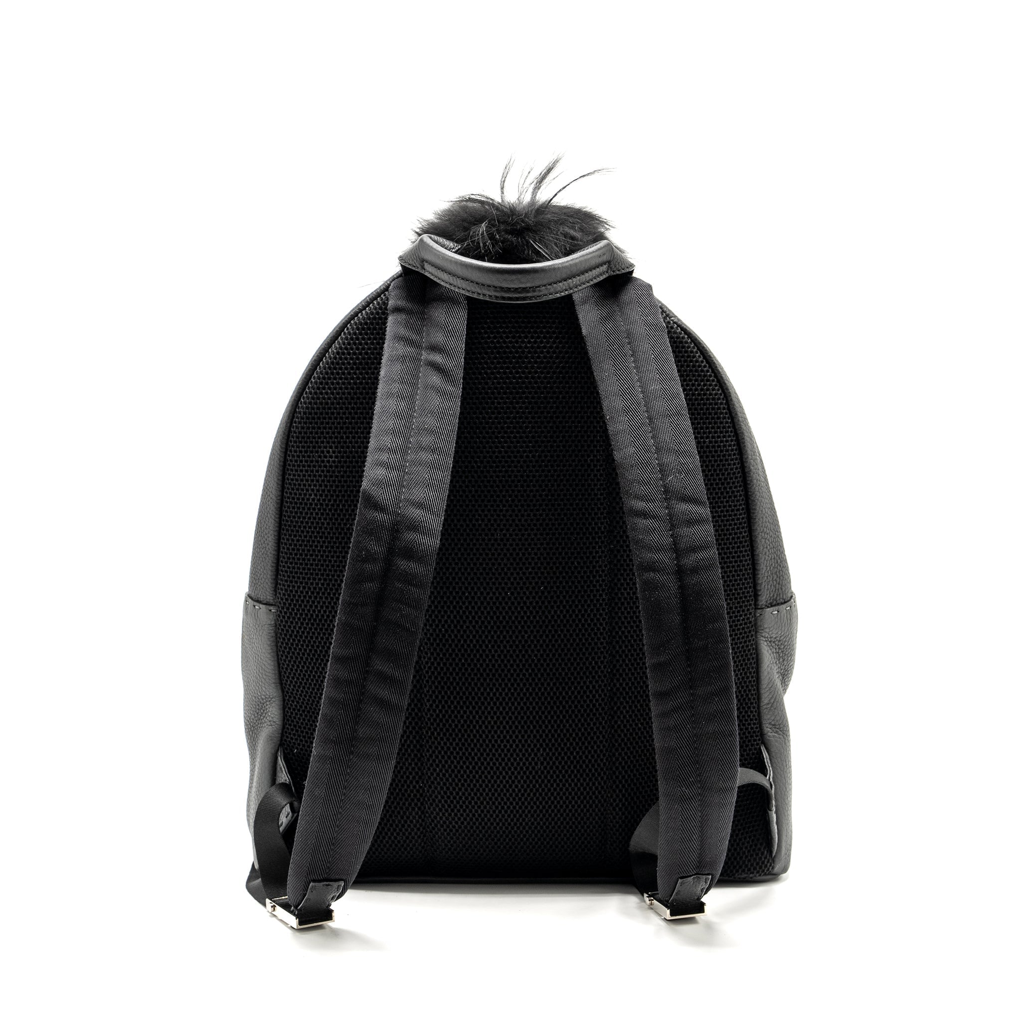 FENDI Large Backpack Calfskin/ Fur/ Crocodile Multicolor SHW