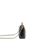 Chanel 24B Twist Chain Top Handle Hobo Lunch Box Bag Lambskin Black GHW (Microchip)