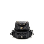 Chanel Triple Pocket Backpack Caviar Black LGHW (microchip)