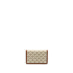 Celine MARGO wallet on chain Triomphe canvas / calfskin Grege